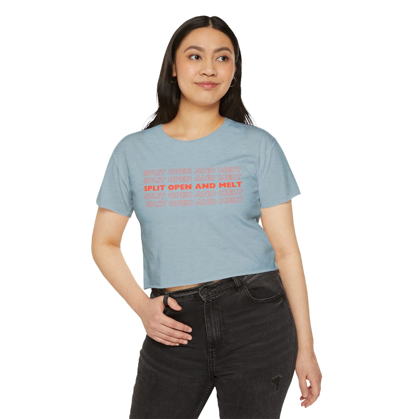 Split Open and Melt Crop Top