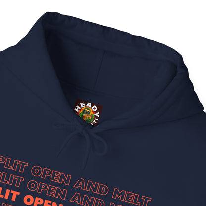 Split Open and Melt Hooded Sweatshirt